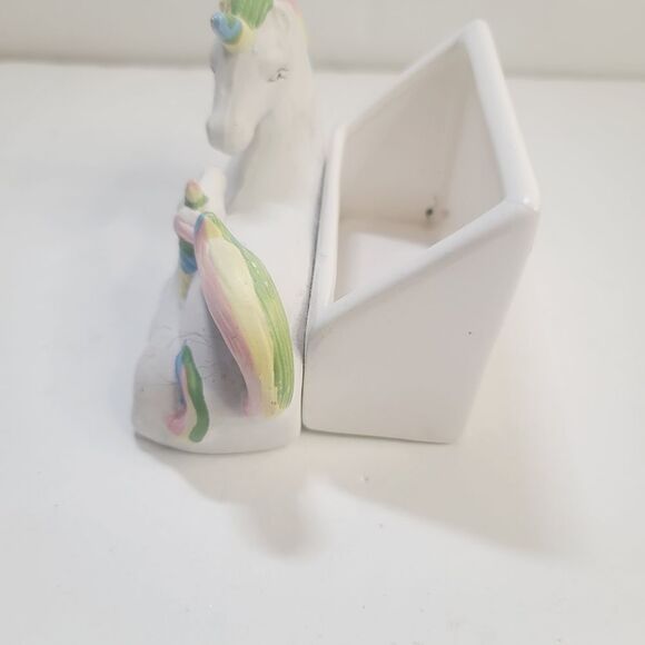 Vintage JSNY Unicorn Mom & Baby Pastel Kawaii Card Holder Desk Office - Picture 4 of 14